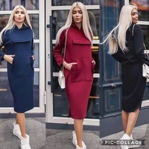 Dark Blu &Dresses w/Kangaroo Pouch